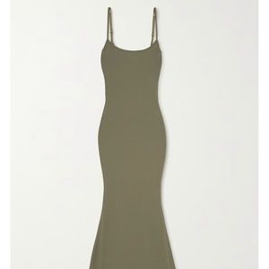 SKIMS maxi dress green